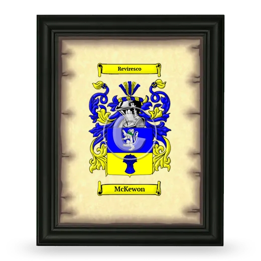 McKewon Coat of Arms Framed - Black