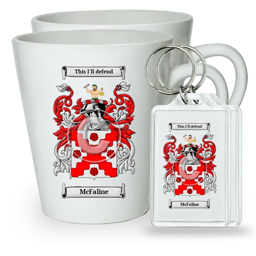 McFaline Pair of Latte Mugs and Pair of Keychains