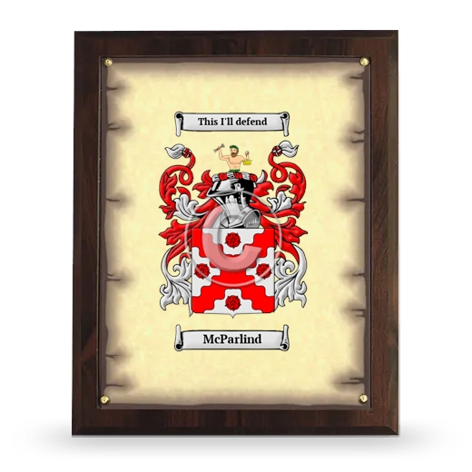 McParlind Coat of Arms Plaque