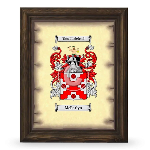 McParlyn Coat of Arms Framed - Brown