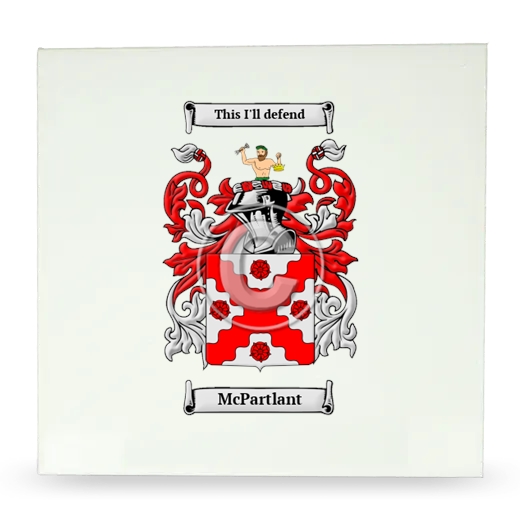 McPartlant Large Ceramic Tile with Coat of Arms