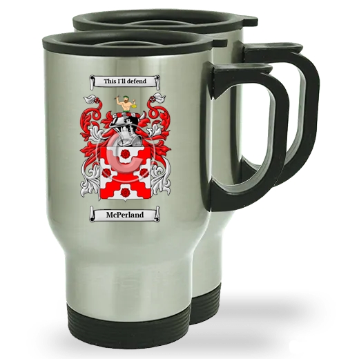 McPerland Pair of Steel Travel Mugs