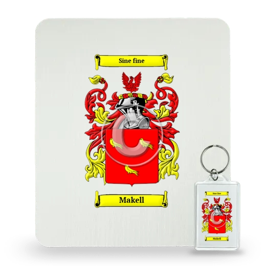 Makell Mouse Pad and Keychain Combo Package
