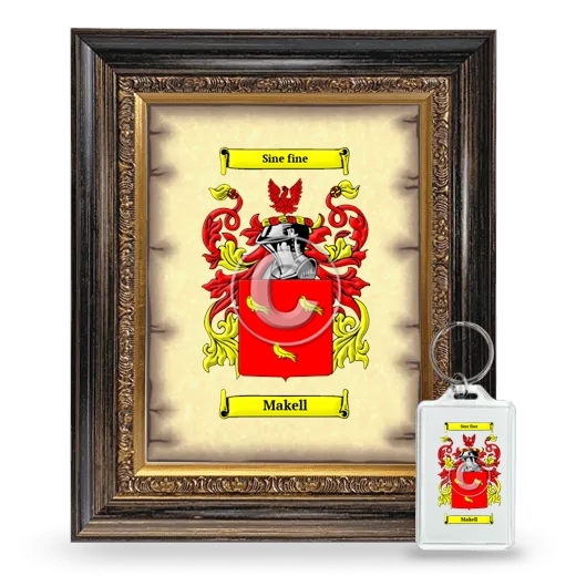 Makell Framed Coat of Arms and Keychain - Heirloom