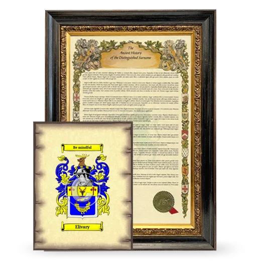 Elivary Framed History and Coat of Arms Print - Heirloom