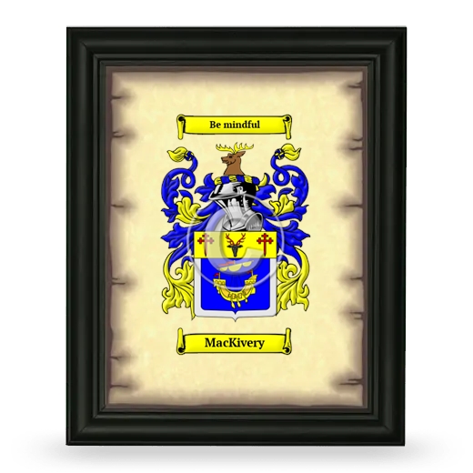 MacKivery Coat of Arms Framed - Black
