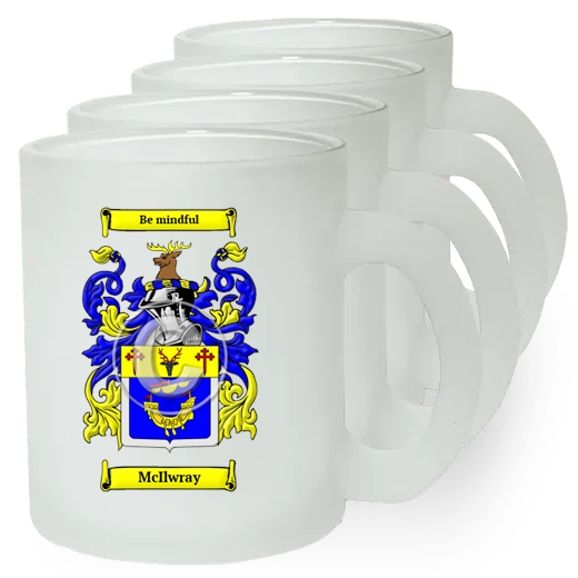 McIlwray Set of 4 Frosted Glass Mugs