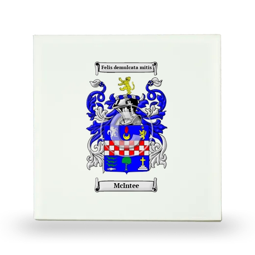 McIntee Small Ceramic Tile with Coat of Arms