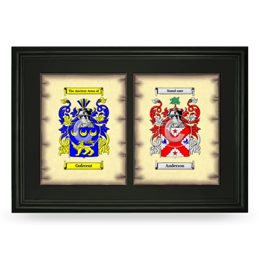 Double Coat of Arms Framed - Black