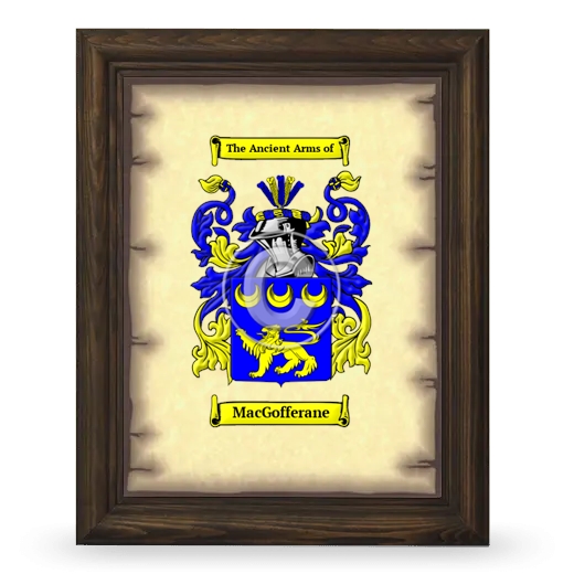 MacGofferane Coat of Arms Framed - Brown