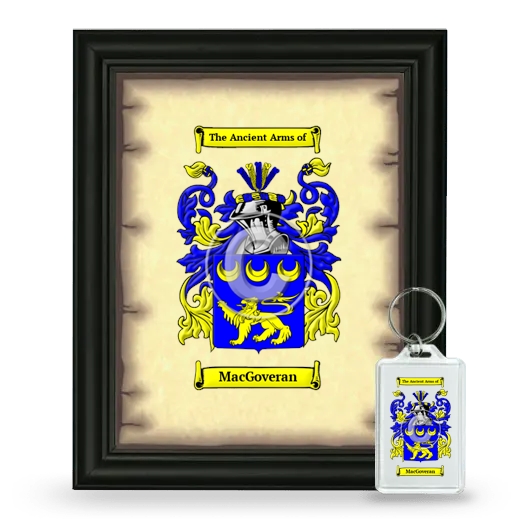 MacGoveran Framed Coat of Arms and Keychain - Black