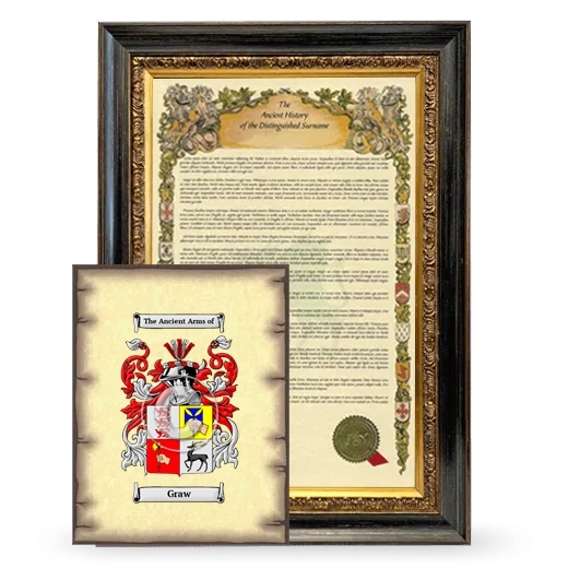 Graw Framed History and Coat of Arms Print - Heirloom