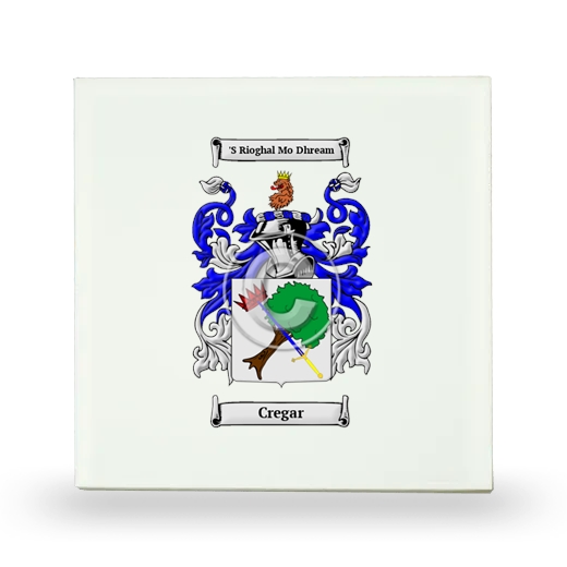 Cregar Small Ceramic Tile with Coat of Arms