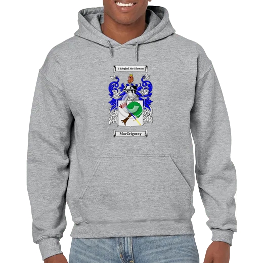 MacGrigoray Grey Unisex Coat of Arms Hooded Sweatshirt