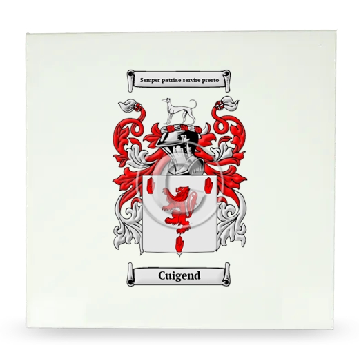 Cuigend Large Ceramic Tile with Coat of Arms