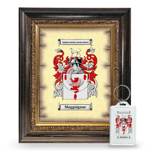 Magguigane Framed Coat of Arms and Keychain - Heirloom