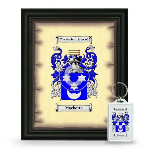 Machotta Framed Coat of Arms and Keychain - Black