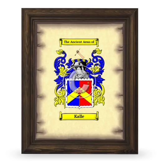 Kalle Coat of Arms Framed - Brown