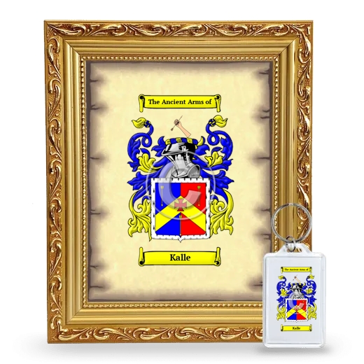 Kalle Framed Coat of Arms and Keychain - Gold