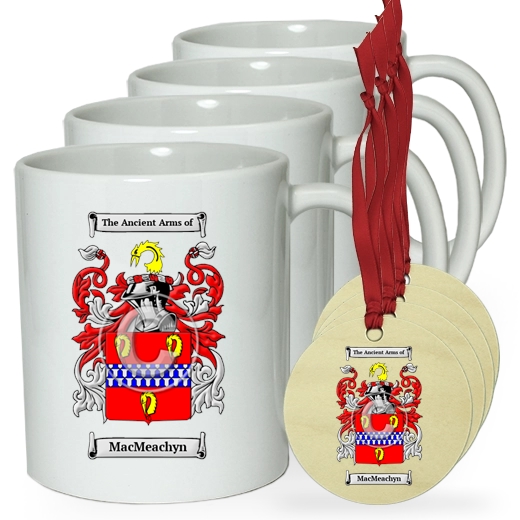 MacMeachyn Set of 4 Classic Mugs and Ornaments