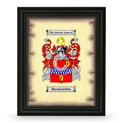 Macmeachen Coat of Arms Framed - Black