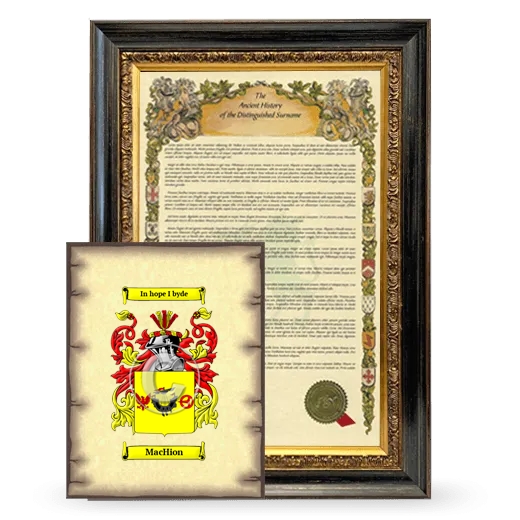 MacHion Framed History and Coat of Arms Print - Heirloom