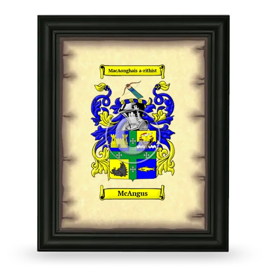 McAngus Coat of Arms Framed - Black