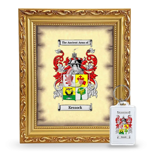 Kessock Framed Coat of Arms and Keychain - Gold