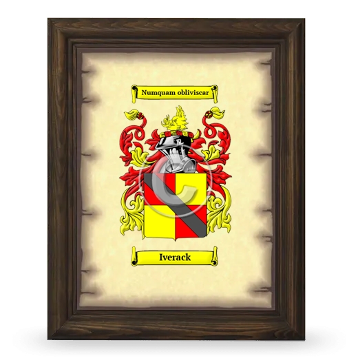 Iverack Coat of Arms Framed - Brown