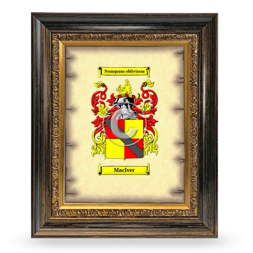 MacIver Coat of Arms Framed - Heirloom