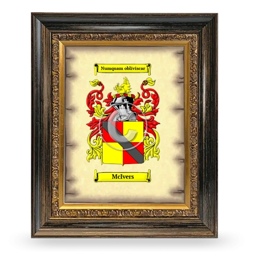 McIvers Coat of Arms Framed - Heirloom