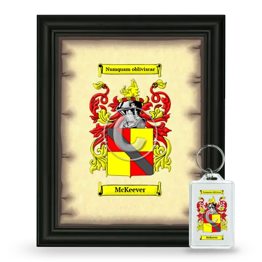 McKeever Framed Coat of Arms and Keychain - Black