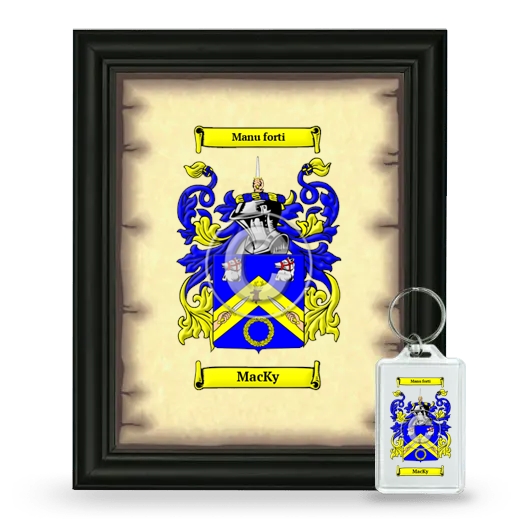 MacKy Framed Coat of Arms and Keychain - Black