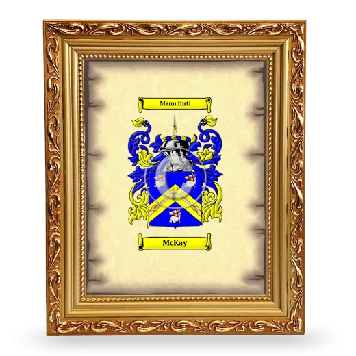 McKay Coat of Arms Framed - Gold