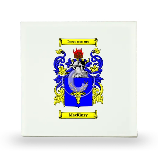 MacKinzy Small Ceramic Tile with Coat of Arms