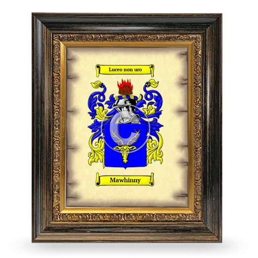 Mawhinny Coat of Arms Framed - Heirloom