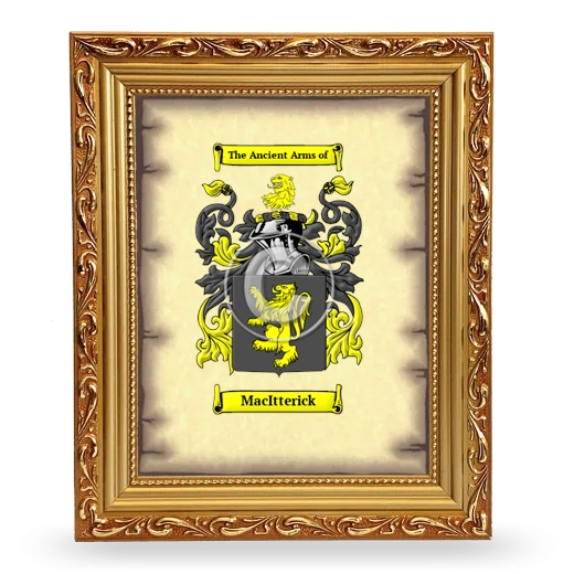 MacItterick Coat of Arms Framed - Gold