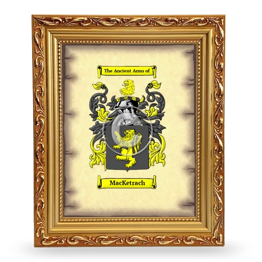 MacKetrach Coat of Arms Framed - Gold