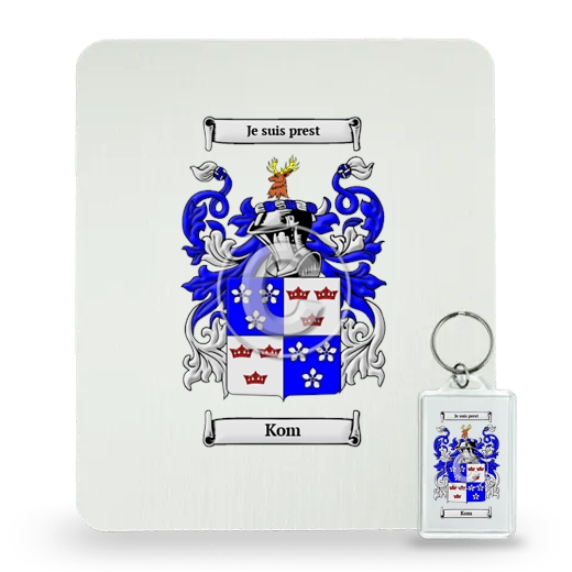 Kom Mouse Pad and Keychain Combo Package