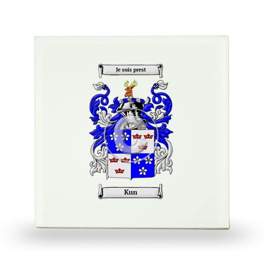 Kun Small Ceramic Tile with Coat of Arms