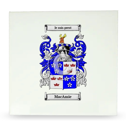 MacAmie Large Ceramic Tile with Coat of Arms