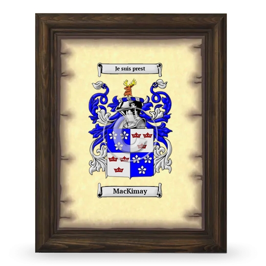MacKimay Coat of Arms Framed - Brown