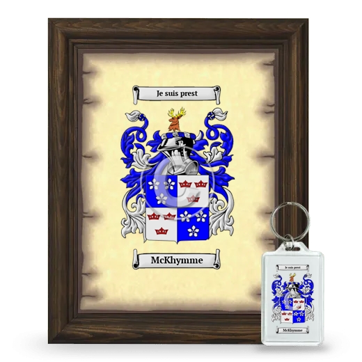 McKhymme Framed Coat of Arms and Keychain - Brown