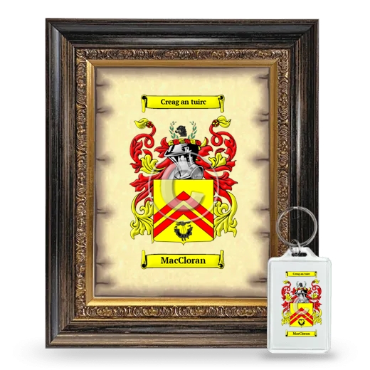 MacCloran Framed Coat of Arms and Keychain - Heirloom