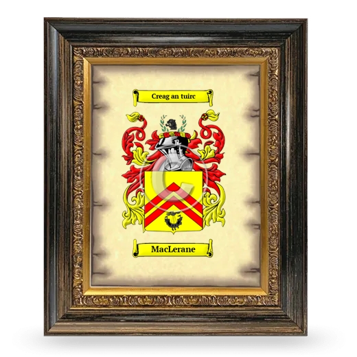 MacLerane Coat of Arms Framed - Heirloom