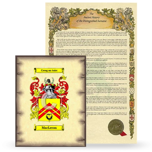 MacLeron Coat of Arms and Surname History Package