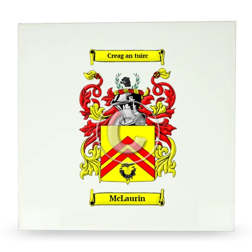 McLaurin Large Ceramic Tile with Coat of Arms