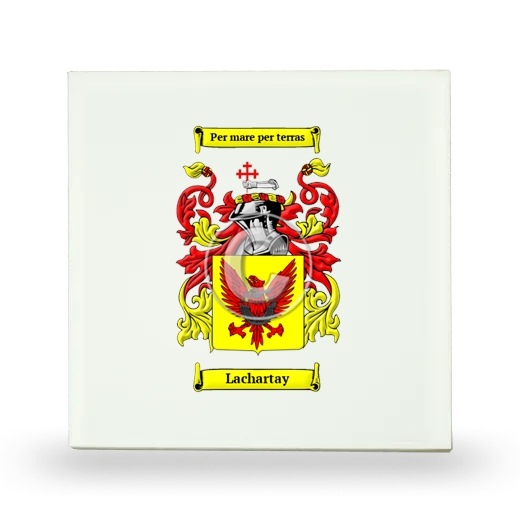 Lachartay Small Ceramic Tile with Coat of Arms