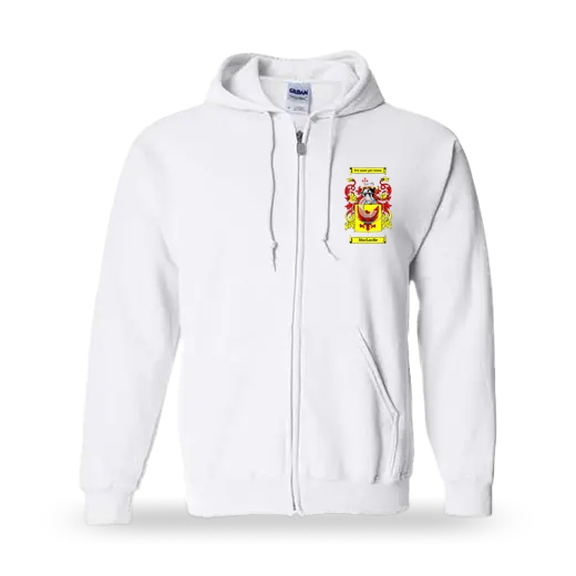 MacLardie Unisex Coat of Arms Zip Sweatshirt - White