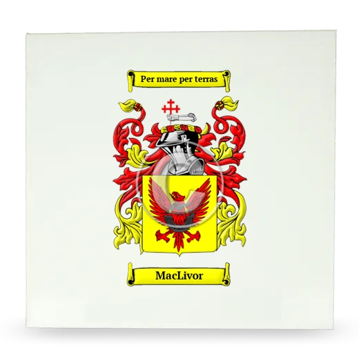 MacLivor Large Ceramic Tile with Coat of Arms